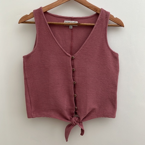 Madewell Tops - Texture & Thread Button Front Tie tank